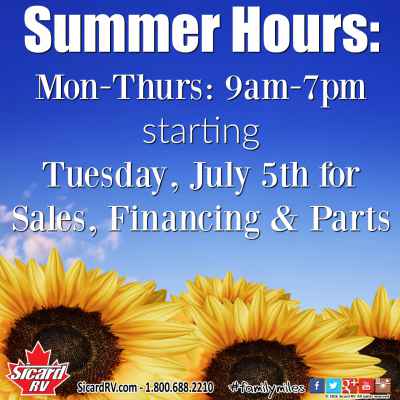 Post thumbnail for Summer Time Hours At Sicard RV